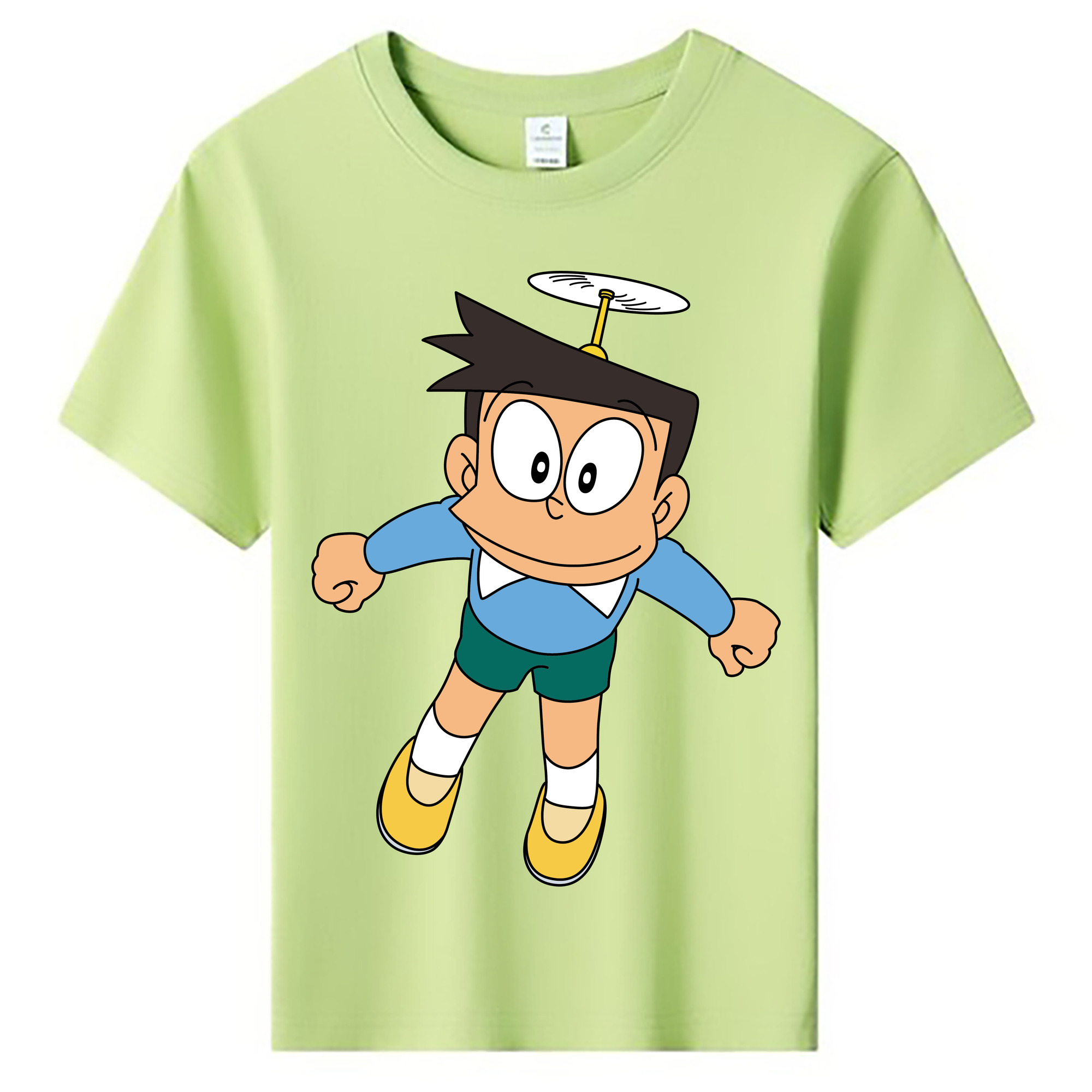 （画像用） ドラえもん 骨川 スネ夫 Doraemon Honekawa Suneo 綿100％キッズTシャツ（フロントプリント）